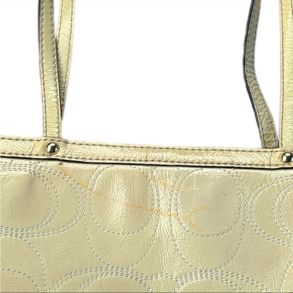yellow coach purse- as is - Picture 3 of 12